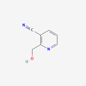 molecular formula C7H6N2O B576098 2-(羟甲基)烟腈 CAS No. 182054-69-9