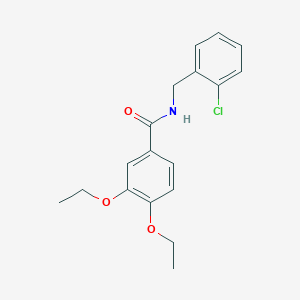 molecular formula C18H20ClNO3 B5760989 N-(2-chlorobenzyl)-3,4-diethoxybenzamide 