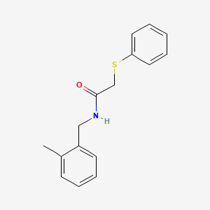 molecular formula C16H17NOS B5760996 N-(2-methylbenzyl)-2-(phenylthio)acetamide 