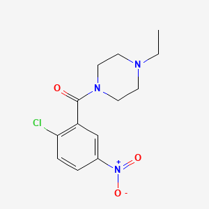 molecular formula C13H16ClN3O3 B5761004 1-(2-chloro-5-nitrobenzoyl)-4-ethylpiperazine 