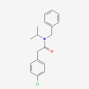 molecular formula C18H20ClNO B5761010 N-benzyl-2-(4-chlorophenyl)-N-isopropylacetamide 