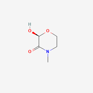 molecular formula C5H9NO3 B576102 (2S)-2-hydroxy-4-methylmorpholin-3-one CAS No. 174746-93-1