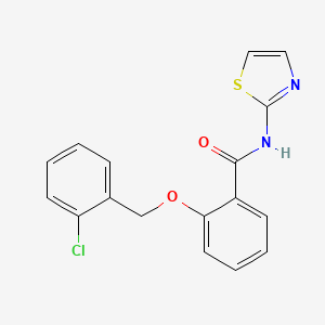 molecular formula C17H13ClN2O2S B5761030 2-[(2-chlorobenzyl)oxy]-N-1,3-thiazol-2-ylbenzamide 