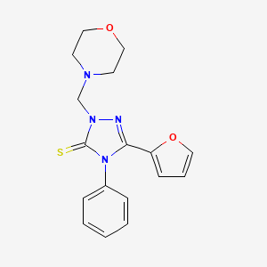 molecular formula C17H18N4O2S B5761044 5-(2-furyl)-2-(4-morpholinylmethyl)-4-phenyl-2,4-dihydro-3H-1,2,4-triazole-3-thione CAS No. 311789-95-4