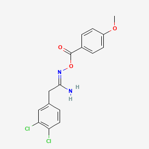molecular formula C16H14Cl2N2O3 B5761060 2-(3,4-dichlorophenyl)-N'-[(4-methoxybenzoyl)oxy]ethanimidamide 