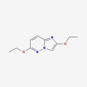 molecular formula C10H13N3O2 B576107 2,6-Diethoxyimidazo[1,2-b]pyridazine CAS No. 189116-02-7
