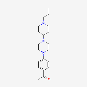 molecular formula C20H31N3O B5761075 1-{4-[4-(1-propyl-4-piperidinyl)-1-piperazinyl]phenyl}ethanone 