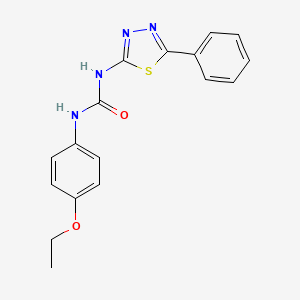 molecular formula C17H16N4O2S B5761085 N-(4-ethoxyphenyl)-N'-(5-phenyl-1,3,4-thiadiazol-2-yl)urea 