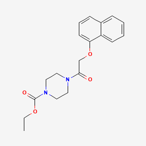 molecular formula C19H22N2O4 B5761107 ethyl 4-[(1-naphthyloxy)acetyl]-1-piperazinecarboxylate 