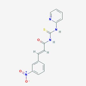 molecular formula C15H12N4O3S B5761109 3-(3-nitrophenyl)-N-[(2-pyridinylamino)carbonothioyl]acrylamide 