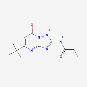 molecular formula C12H17N5O2 B5761130 N-(5-tert-butyl-7-oxo-4,7-dihydro[1,2,4]triazolo[1,5-a]pyrimidin-2-yl)propanamide 