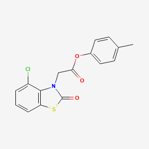 molecular formula C16H12ClNO3S B5761143 4-methylphenyl (4-chloro-2-oxo-1,3-benzothiazol-3(2H)-yl)acetate 