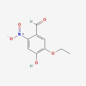molecular formula C9H9NO5 B576115 5-Ethoxy-4-hydroxy-2-nitrobenzaldehyde CAS No. 164161-21-1