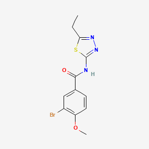 molecular formula C12H12BrN3O2S B5761154 3-bromo-N-(5-ethyl-1,3,4-thiadiazol-2-yl)-4-methoxybenzamide 