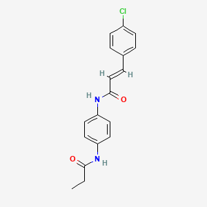 molecular formula C18H17ClN2O2 B5761162 3-(4-chlorophenyl)-N-[4-(propionylamino)phenyl]acrylamide 