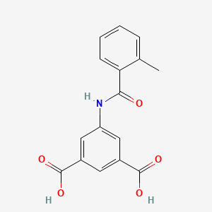 molecular formula C16H13NO5 B5761168 5-[(2-methylbenzoyl)amino]isophthalic acid 