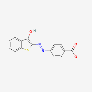 molecular formula C16H12N2O3S B5761169 methyl 4-[2-(3-oxo-1-benzothien-2(3H)-ylidene)hydrazino]benzoate 