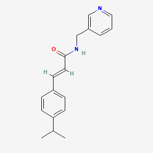molecular formula C18H20N2O B5761177 3-(4-isopropylphenyl)-N-(3-pyridinylmethyl)acrylamide 