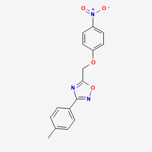molecular formula C16H13N3O4 B5761182 3-(4-methylphenyl)-5-[(4-nitrophenoxy)methyl]-1,2,4-oxadiazole 