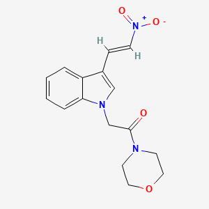 molecular formula C16H17N3O4 B5761191 1-[2-(4-morpholinyl)-2-oxoethyl]-3-(2-nitrovinyl)-1H-indole 