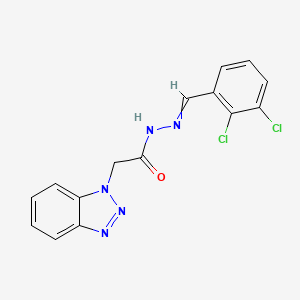 molecular formula C15H11Cl2N5O B5761199 2-(1H-1,2,3-benzotriazol-1-yl)-N'-(2,3-dichlorobenzylidene)acetohydrazide 