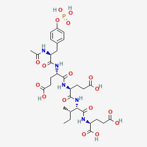 molecular formula C32H46N5O17P B576120 AC-Tyr(PO3H2)-glu-glu-ile-glu CAS No. 159439-02-8