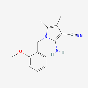molecular formula C15H17N3O B5761234 2-amino-1-(2-methoxybenzyl)-4,5-dimethyl-1H-pyrrole-3-carbonitrile 