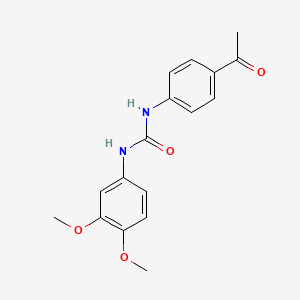 molecular formula C17H18N2O4 B5761236 N-(4-acetylphenyl)-N'-(3,4-dimethoxyphenyl)urea 