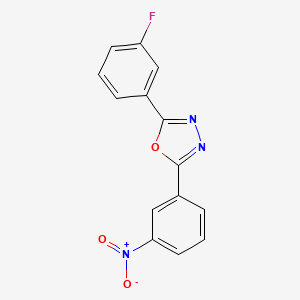molecular formula C14H8FN3O3 B5761243 2-(3-fluorophenyl)-5-(3-nitrophenyl)-1,3,4-oxadiazole 