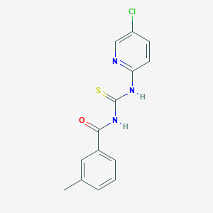 molecular formula C14H12ClN3OS B5761287 N-{[(5-chloro-2-pyridinyl)amino]carbonothioyl}-3-methylbenzamide 