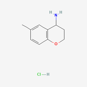 molecular formula C10H14ClNO B576132 6-Methylchroman-4-amine hydrochloride CAS No. 191608-11-4