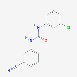 molecular formula C14H10ClN3O B5761324 N-(3-chlorophenyl)-N'-(3-cyanophenyl)urea 