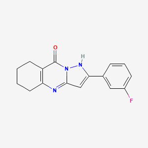 molecular formula C16H14FN3O B5761331 2-(3-fluorophenyl)-5,6,7,8-tetrahydropyrazolo[5,1-b]quinazolin-9-ol CAS No. 6137-74-2