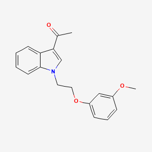 molecular formula C19H19NO3 B5761348 1-{1-[2-(3-methoxyphenoxy)ethyl]-1H-indol-3-yl}ethanone 