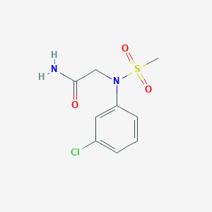 molecular formula C9H11ClN2O3S B5761364 N~2~-(3-chlorophenyl)-N~2~-(methylsulfonyl)glycinamide 