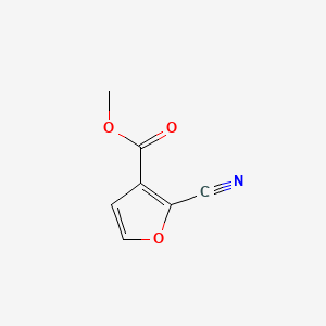 molecular formula C7H5NO3 B576139 Methyl 2-cyanofuran-3-carboxylate CAS No. 175352-96-2