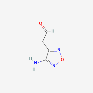 molecular formula C4H5N3O2 B576140 2-(4-Amino-1,2,5-oxadiazol-3-yl)acetaldehyde CAS No. 162330-58-7