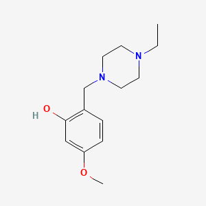 molecular formula C14H22N2O2 B5761405 2-[(4-ethyl-1-piperazinyl)methyl]-5-methoxyphenol 