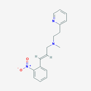 molecular formula C17H19N3O2 B5761454 N-methyl-3-(2-nitrophenyl)-N-[2-(2-pyridinyl)ethyl]-2-propen-1-amine 