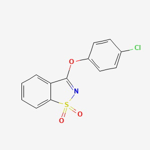 molecular formula C13H8ClNO3S B5761466 3-(4-chlorophenoxy)-1,2-benzisothiazole 1,1-dioxide 