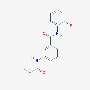 molecular formula C17H17FN2O2 B5761475 N-(2-fluorophenyl)-3-(isobutyrylamino)benzamide 