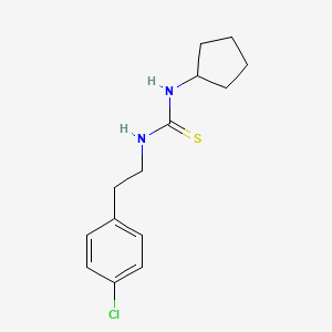 molecular formula C14H19ClN2S B5761503 N-[2-(4-chlorophenyl)ethyl]-N'-cyclopentylthiourea 