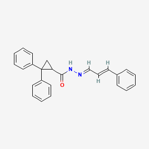 molecular formula C25H22N2O B5761519 2,2-diphenyl-N'-(3-phenyl-2-propen-1-ylidene)cyclopropanecarbohydrazide 