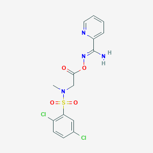 N'-({2-[[(2,5-dichlorophenyl)sulfonyl](methyl)amino]acetyl}oxy)-2-pyridinecarboximidamide