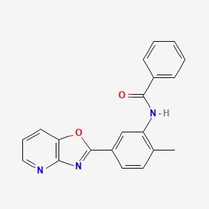 molecular formula C20H15N3O2 B5761558 N-(2-methyl-5-[1,3]oxazolo[4,5-b]pyridin-2-ylphenyl)benzamide 