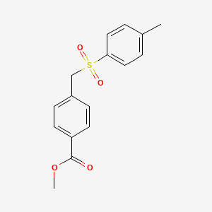 molecular formula C16H16O4S B5761563 methyl 4-{[(4-methylphenyl)sulfonyl]methyl}benzoate 