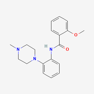 molecular formula C19H23N3O2 B5761599 2-methoxy-N-[2-(4-methyl-1-piperazinyl)phenyl]benzamide 