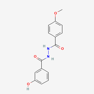 molecular formula C15H14N2O4 B5761610 3-hydroxy-N'-(4-methoxybenzoyl)benzohydrazide CAS No. 5684-95-7