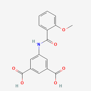 molecular formula C16H13NO6 B5761627 5-[(2-methoxybenzoyl)amino]isophthalic acid 