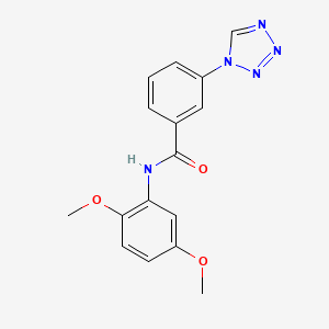 molecular formula C16H15N5O3 B5761643 N-(2,5-dimethoxyphenyl)-3-(1H-tetrazol-1-yl)benzamide 